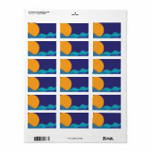 SUNSET & MOUNTAINS Print je eigen label (Full Sheet)