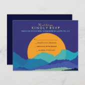 SUNSET & MOUNTAIRES Bar Bat mitzvah Carte de répon (Devant / Derrière)