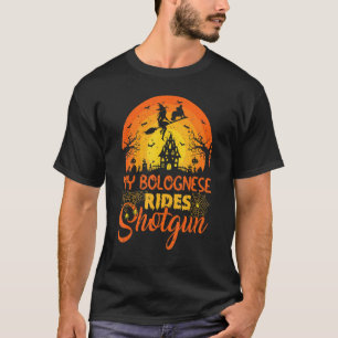 Sunset My Bolognese Dog Ride Shotgun Hallo T-shirt