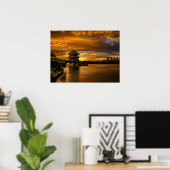 Sunset nabij Yixing poster (Thuiskantoor)