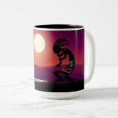 Sunset Native American Kokopelli Coffee Mug (Devant droit)