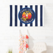 Sunset Nautical Blue Boy Party Pirate Banner (Insitu)