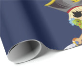 Sunset Nautical Blue Boy Pirate Cadeaupapier (Rol Hoek)