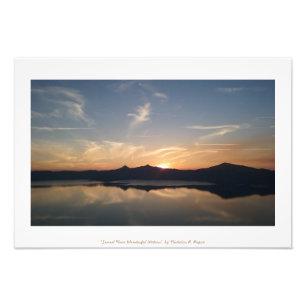 "Sunset Near Wonderful Waters" Crater Lake Foto Afdruk