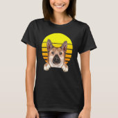 Sunset Norway Buhund Dog T-shirt (Voorkant)