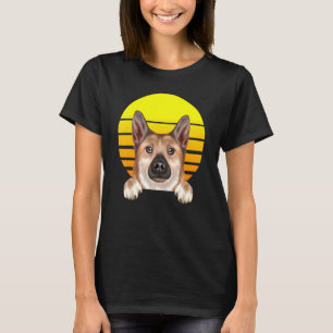  Sunset Norway Buhund Dog T-shirt