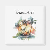 Sunset Oasis, custom Magneet (Voorkant)