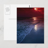 Sunset, oceaanzand, zand, zeeoor, Florida, VS Briefkaart (Voorkant / Achterkant)