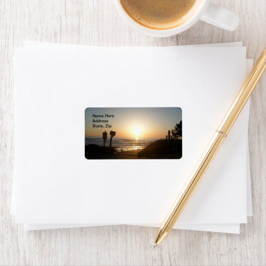 Sunset Ocean Address Label (Insitu)