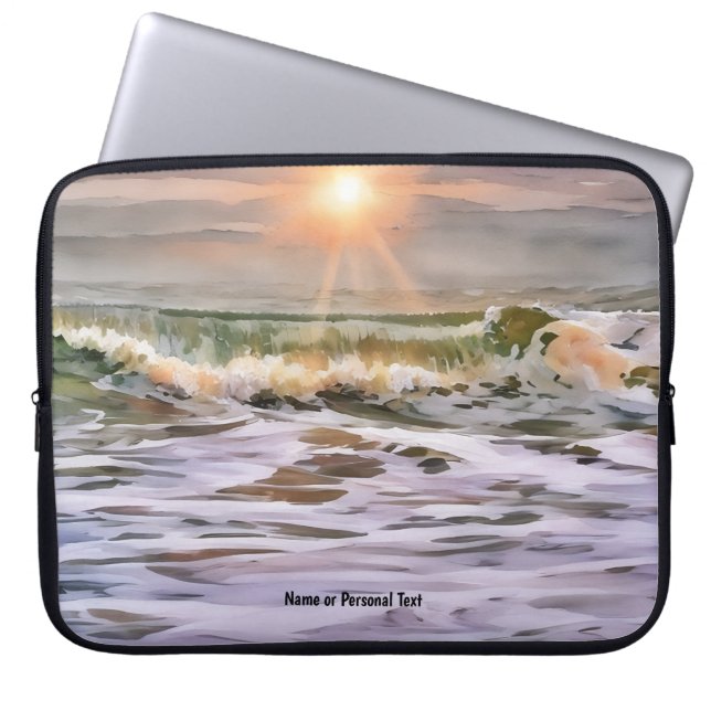 Sunset Ocean Beach Personal Laptop Cover Laptop Sleeve (Voorkant)