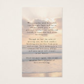 Sunset Ocean Celebrating the Life Prayer Card (Dos)