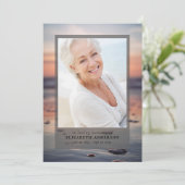 Sunset Ocean Fotobegrafenis Kaart (Staand voorkant)