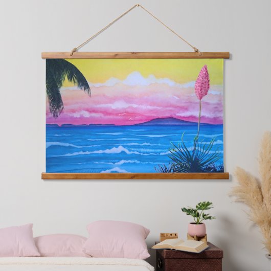 Sunset Ocean  Hangend Wandkleed (Slaapkamer)