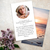 Sunset Ocean Memorial Prayer Kaart