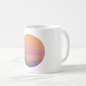Sunset Ocean Minimalist Mug – Hand-Drawn Summer (Devant droit)