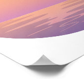 Sunset Ocean Minimalist Poster – Hand-Drawn Tropic (Coin)