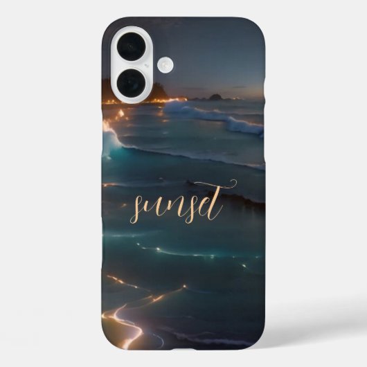 Sunset Ocean Monogrammed Hoesje - Mate iPhone (Achterkant)