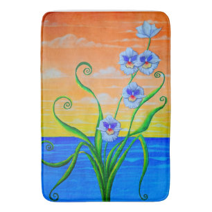 Sunset Ocean Orchids Badmat