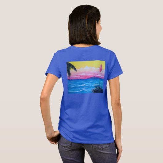 Sunset Ocean Orchids T-shirt (Achterkant volledig)