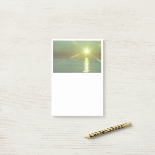 Sunset Ocean Post-it Notes, 4 x 6 Post-it® Notes (Op bureau)
