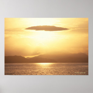 Sunset ocean poster