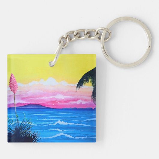 Sunset Ocean  Sleutelhanger (Achterkant)