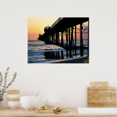 Sunset Oceanside Pier, Californië Poster (Keuken)