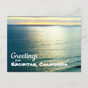 Sunset of Encinitas California Moonlight Beach Briefkaart