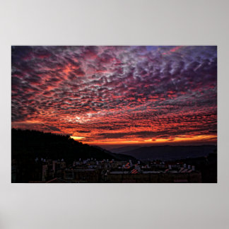 Sunset of Mount Herzl Poster