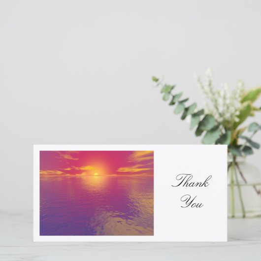 Sunset of Sunrise - Hartelijk dank Bedankkaart (Staand voorkant)