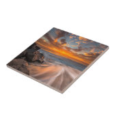 Sunset of Tamarach Beach Tegeltje (Zijkant)