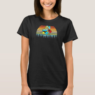 Sunset off Retro Roller Derby Skating Part T-shirt
