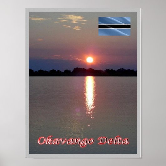 SUNSET Okavango Delta - Poster (Voorkant)