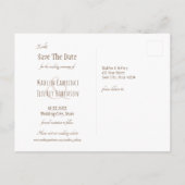 sunset ombre bruiloft save-the-date aankondigingskaart (Achterkant)