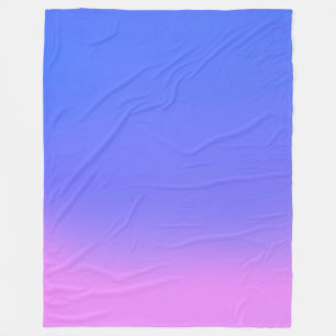Sunset Ombre Effect roze en blauw Fleece Deken