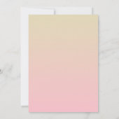 Sunset Ombre/Gradient Beach Wedding Invitations Kaart (Achterkant)