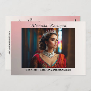 Sunset Ombre Landscape Pageant Autograph Kaart