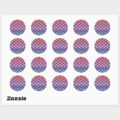 Sunset Ombre Mermaid Scales Ronde Sticker (Vel)