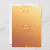 Sunset ombre sunny stippen mandala bruiloft kaart (Achterkant)