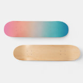 Sunset Ombre Turquoise to Pink Skateboard (Horizontaal)