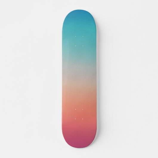 Sunset Ombre Turquoise to Pink Skateboard (Voorkant)