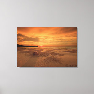Sunset on a Thai Beach Canvas Afdruk