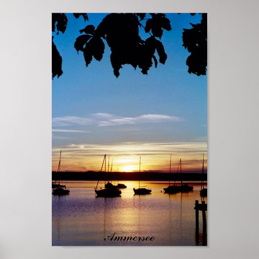 Sunset on Ammersee Poster (Voorkant)