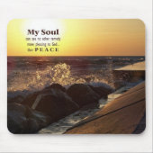 Sunset on Beach Rocks Quote Muismat (Voorkant)