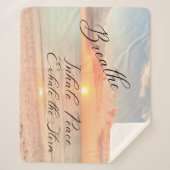 Sunset on Beach Sherpa Blanket Deken (Voorkant)