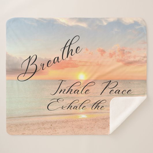 Sunset on Beach Sherpa Blanket Sherpa Deken (Voorkant (horizontaal))