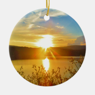 Sunset on berg Lake Arrowiad Keramisch Ornament