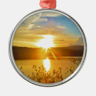Sunset on berg Lake Arrowiad Metalen Ornament