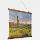 Sunset on Desert Landscape Hangend Wandkleed (Gebogen)