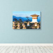 Sunset on Dochula Pass - Bhutan, Himalaya Canvas Afdruk (Insitu (Houten vloer))